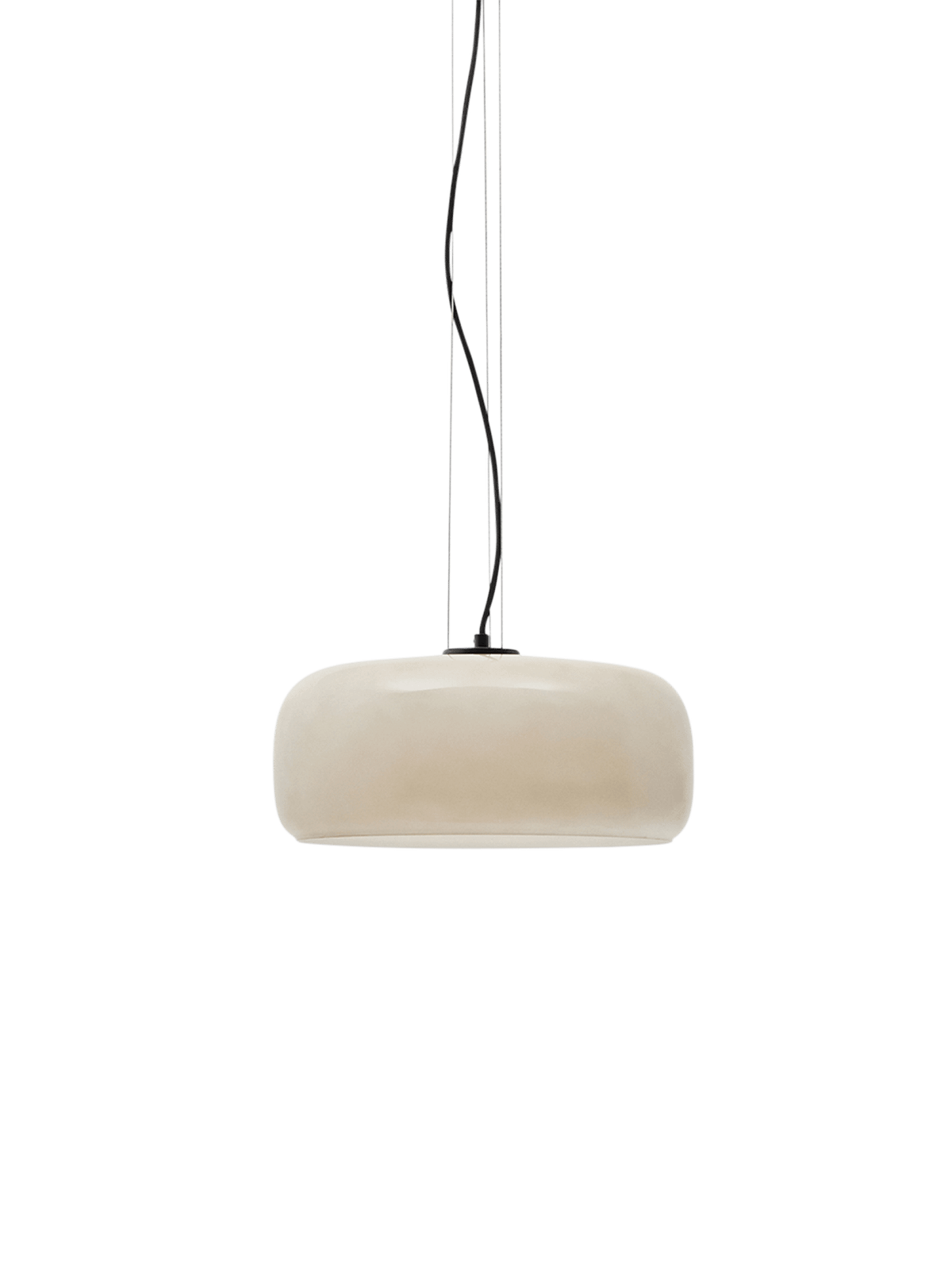 Reig plafondlamp van lichtgrijs glas ⌀38 cm