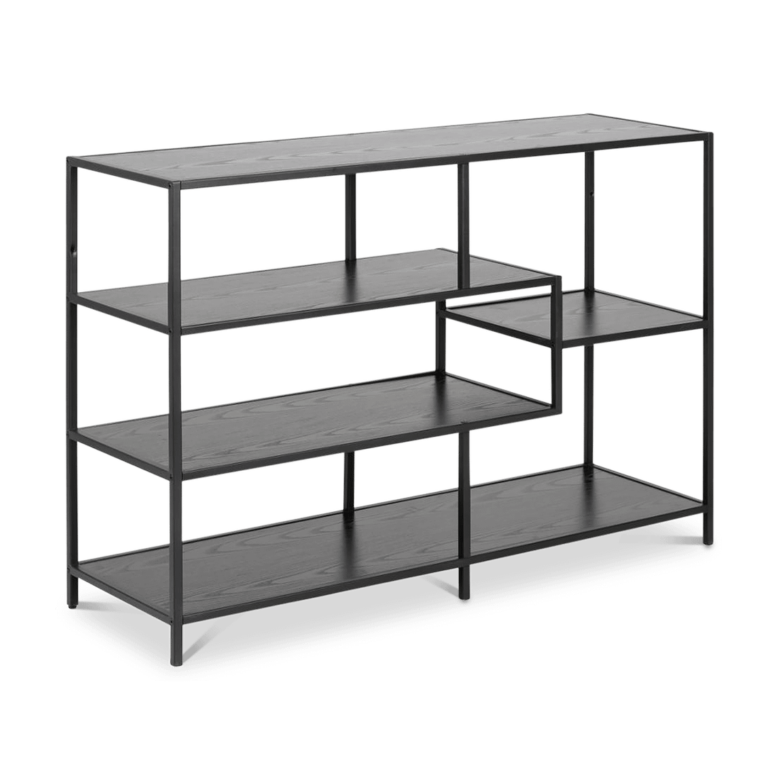 Boekenrek BOKSKAP Ash Black Assymetrisch Boekenrek BOKSKAP Ash Black Assymetrisch