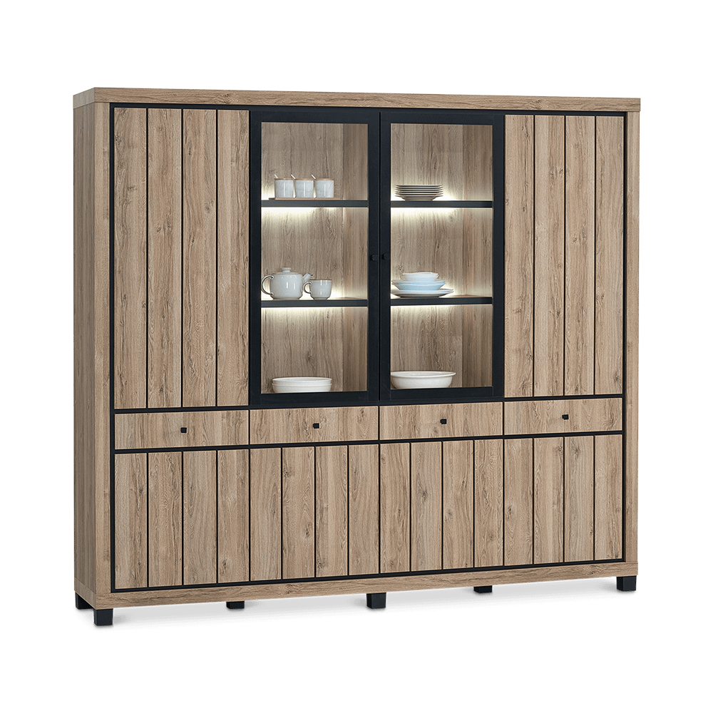 Glaskast MAKSIM Summer Oak B241