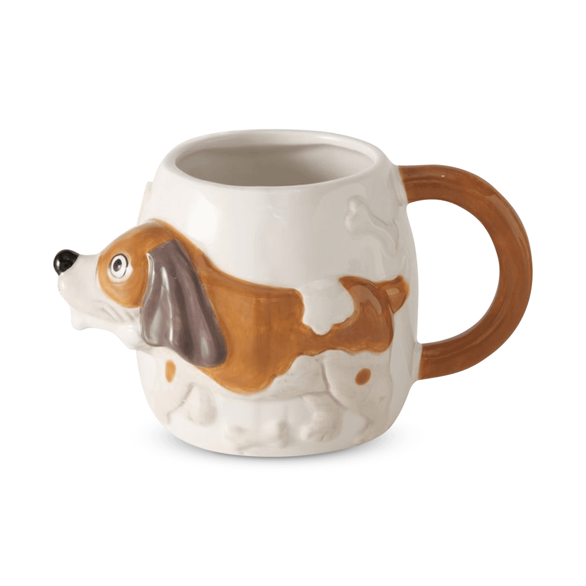 Mok HARPER Hond 580ml Wit/Bruin