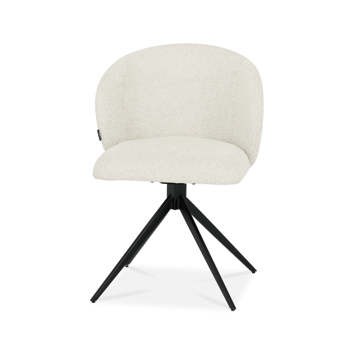Stoel BALDER 180° Bouclé Ecru Pt Zwart