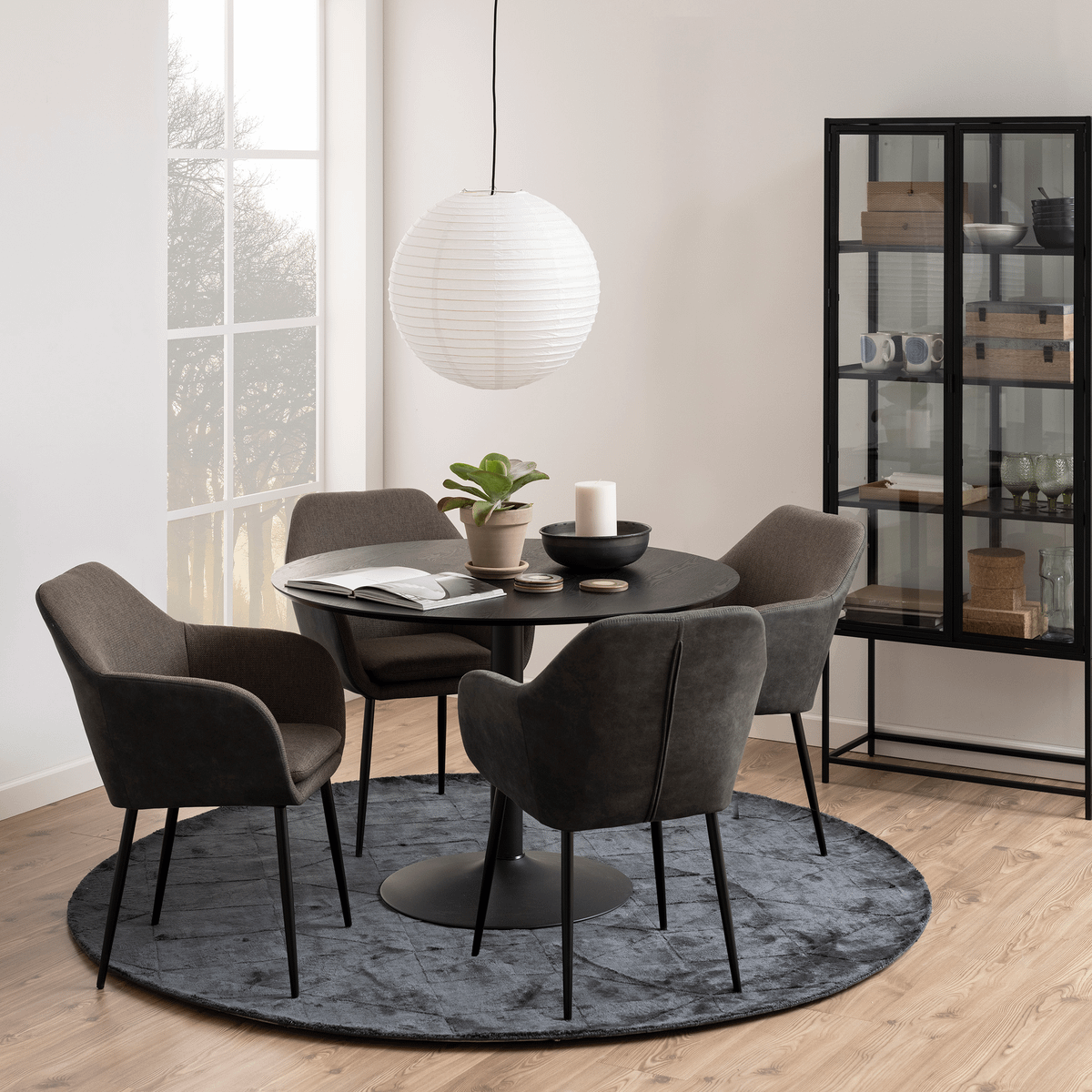 Eettafel LUTOR Ash Black Fineer Ø110cm