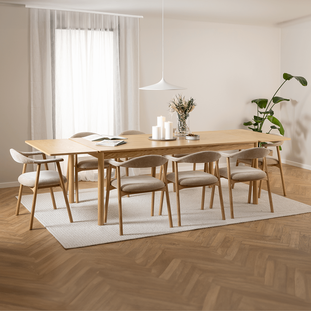 Armstoel COLETTE Danny Beige - Poot Eik Armstoel COLETTE Danny Beige - Poot Eik