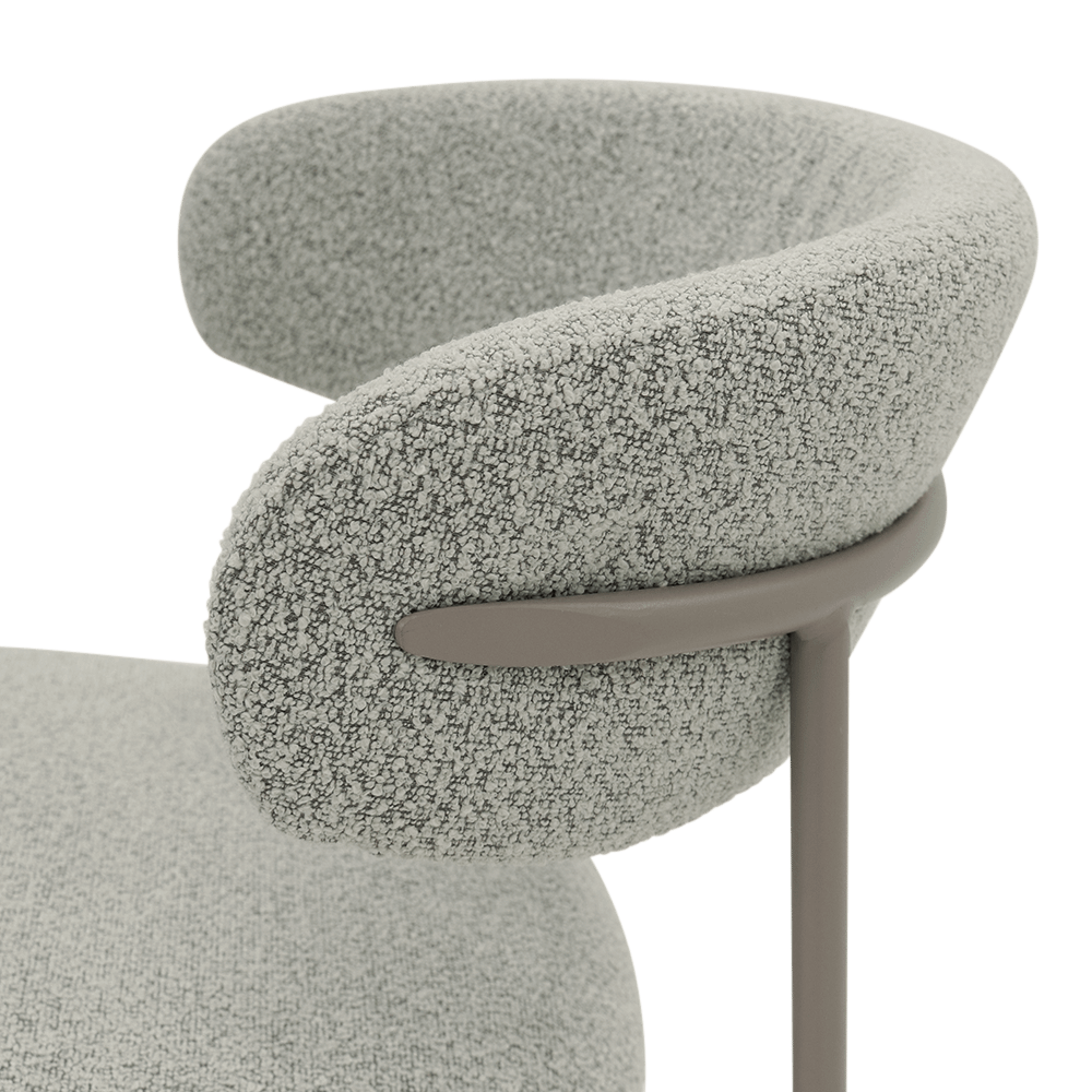Stoel FJERRE Bouclé Grijs