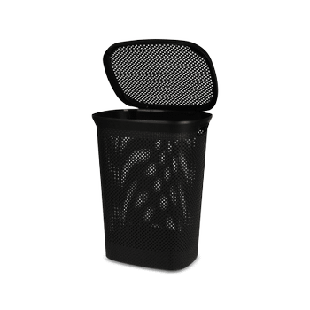 Wasmand FILOM Hoog 60l M/Deksel Zwart Wasmand FILOM Hoog 60l M/Deksel Zwart