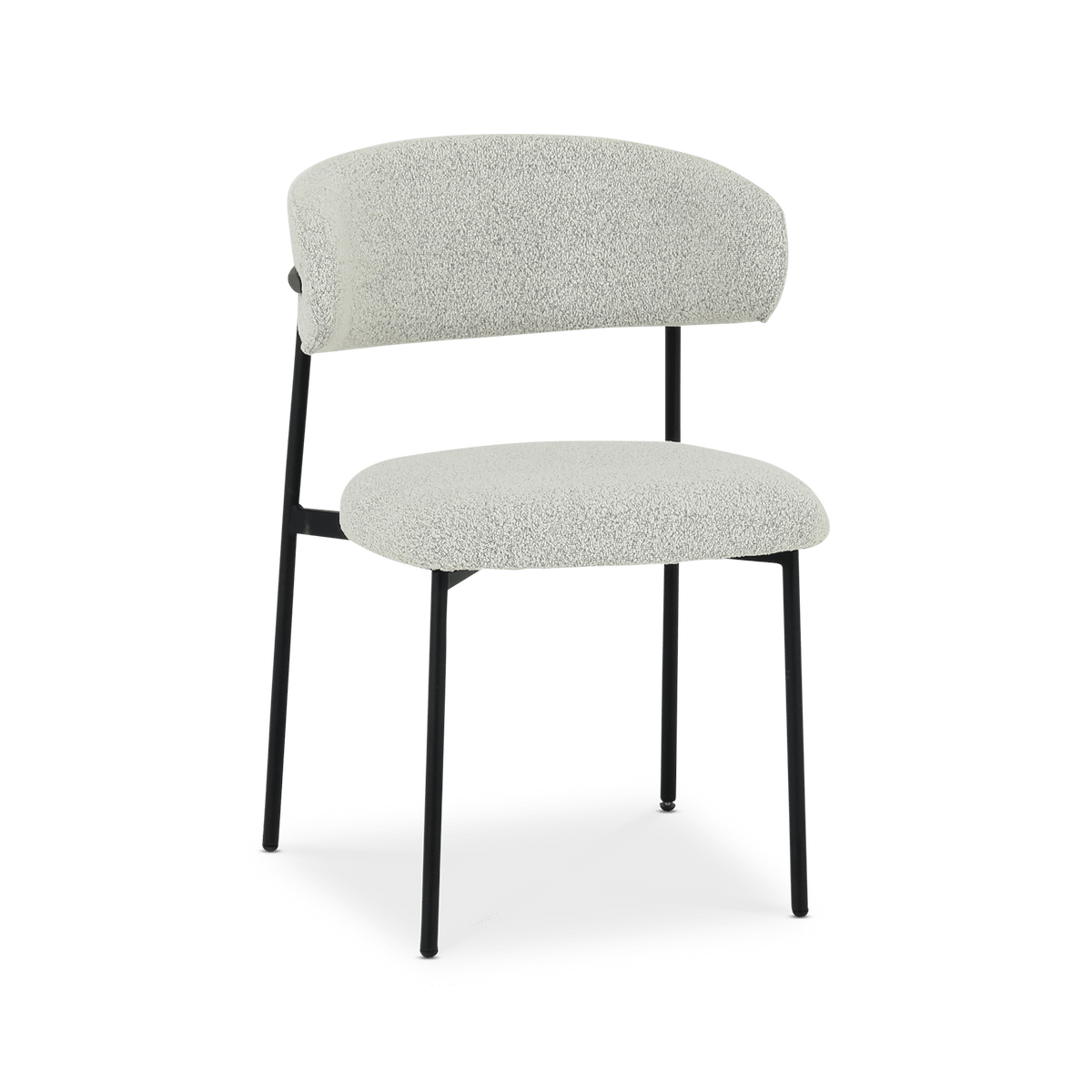 Stoel FJERRE Bouclé Lichtgrijs