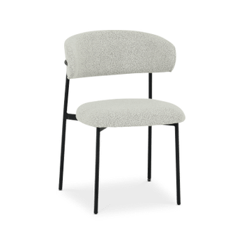 Stoel FJERRE Bouclé Lichtgrijs Stoel FJERRE Bouclé Lichtgrijs