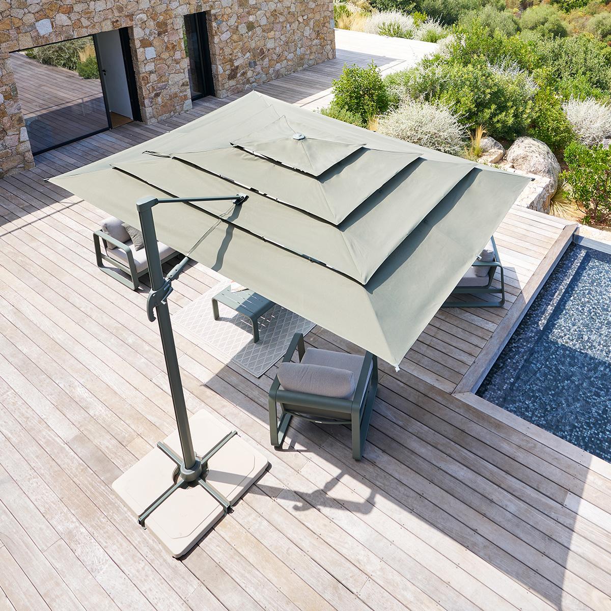 Zweefparasol OVADA Kantelbaar Laurier