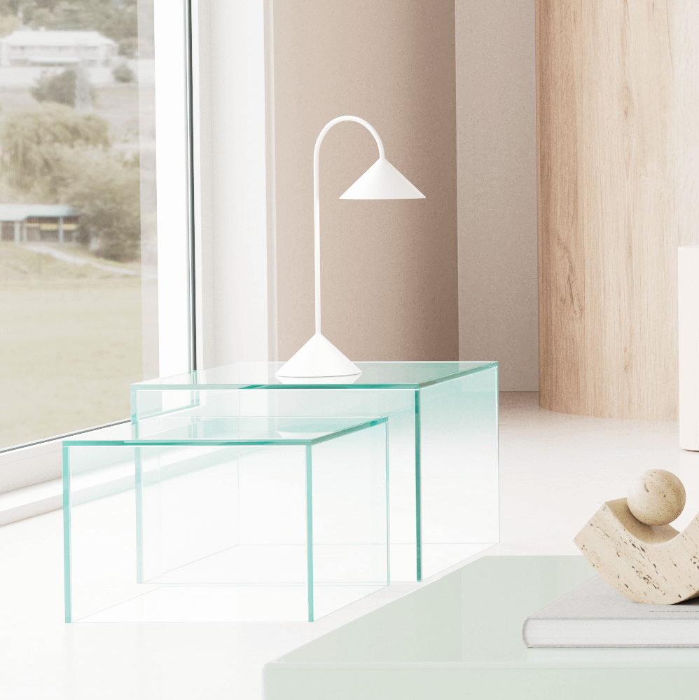 Salontafelset LIVA Glass Crystal Clear