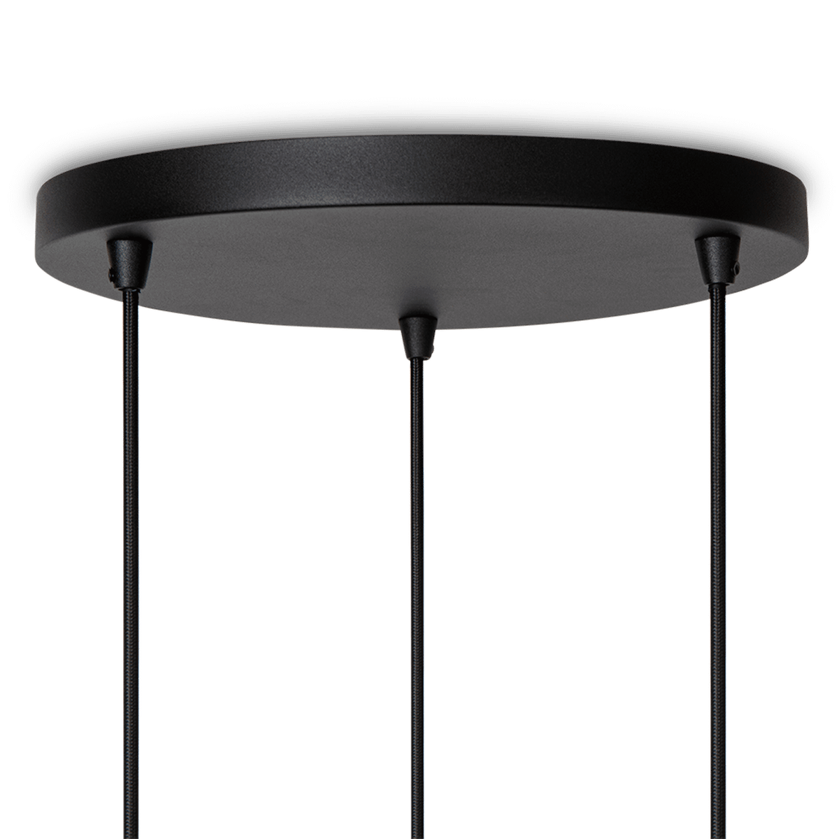 Hanglamp ROSAS 3Del. Rond Zwart/Goud