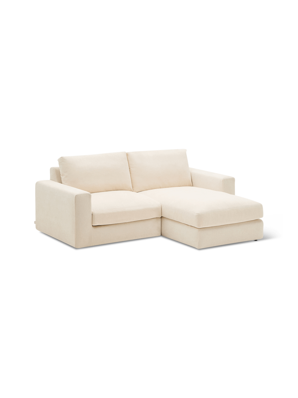 Hoeksalon Alea Beige Chenille Chaise longue rechts B220 cm