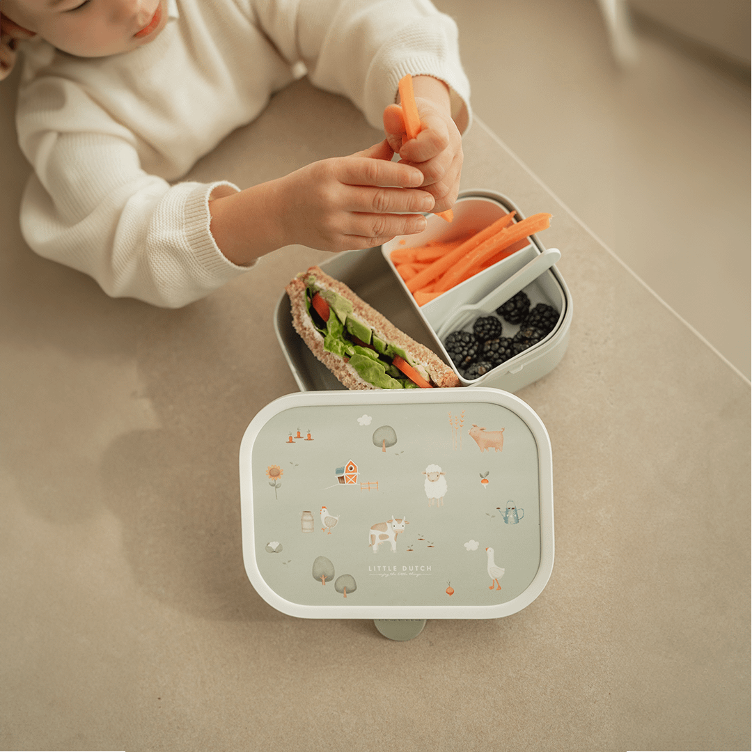 Lunchbox LITTLE FARM Groen