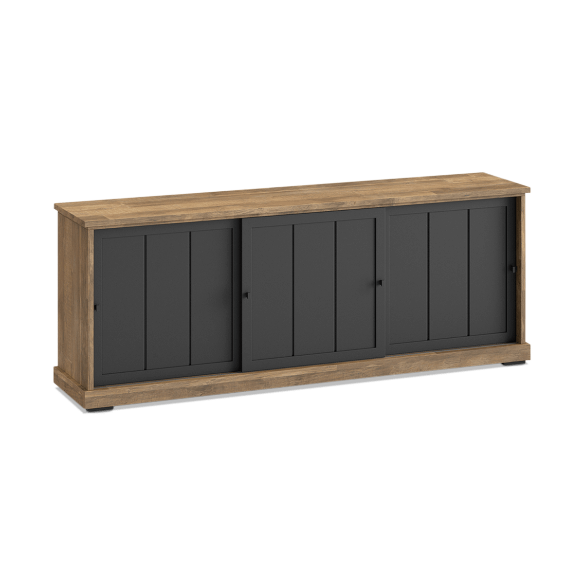 Dressoir TOLUCA Old teak/Zwart B233