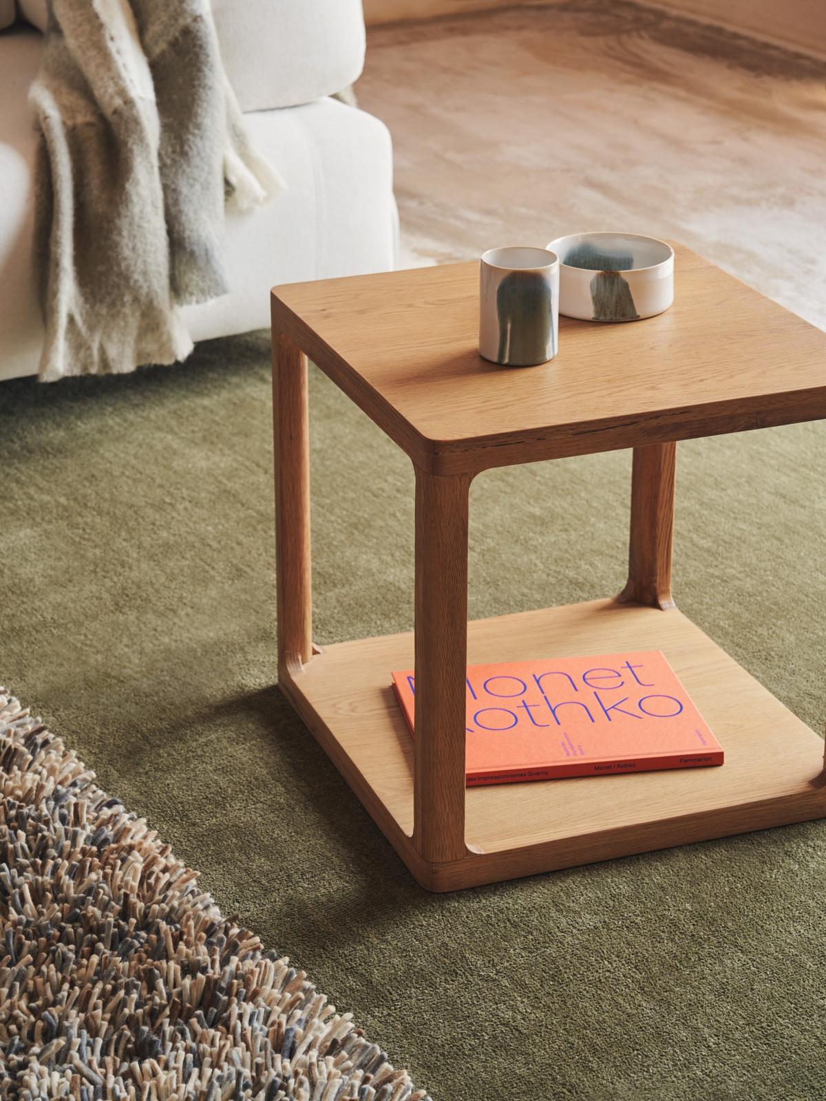 Maymai-bijzettafel van eikenhout, 50 x 50 cm