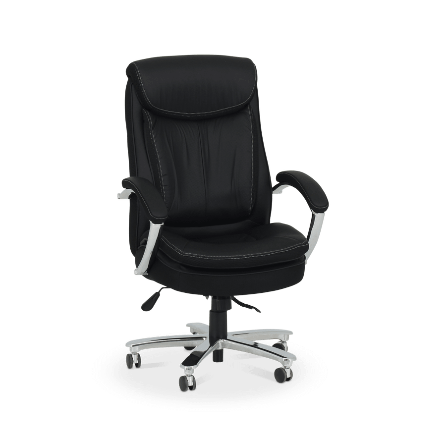 Bureaustoel ROAR met Arm PU Zwart/Chroom Bureaustoel ROAR met Arm PU Zwart/Chroom