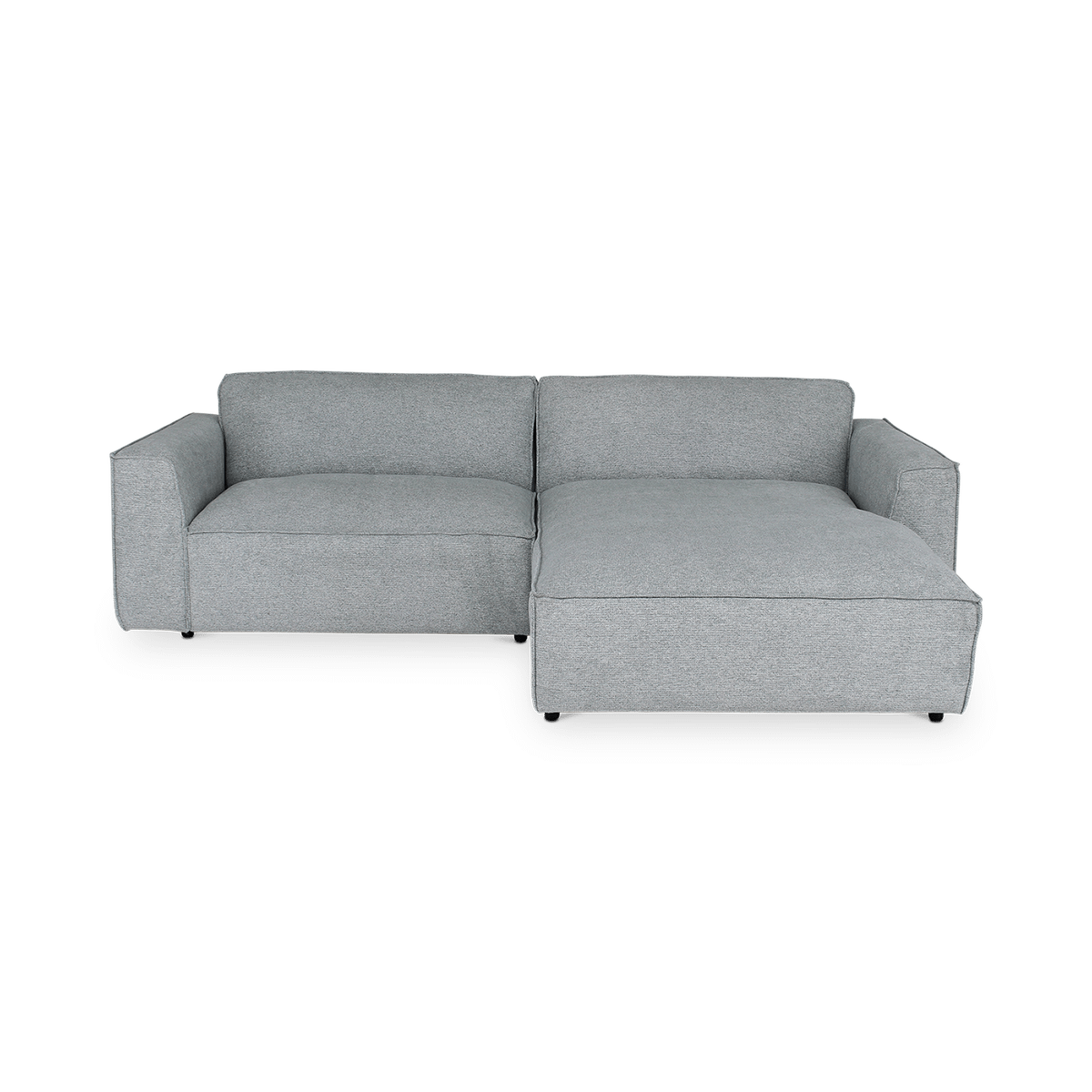 Hoeksalon CASTOR Lonchair Rechts Grijs