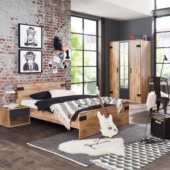 Bed HUVAR Plankeneiche 90x200 Bed HUVAR Plankeneiche 90x200