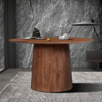 Eettafel DOMINGO Mango Lichtbruin Ø130  Eettafel DOMINGO Mango Lichtbruin Ø130