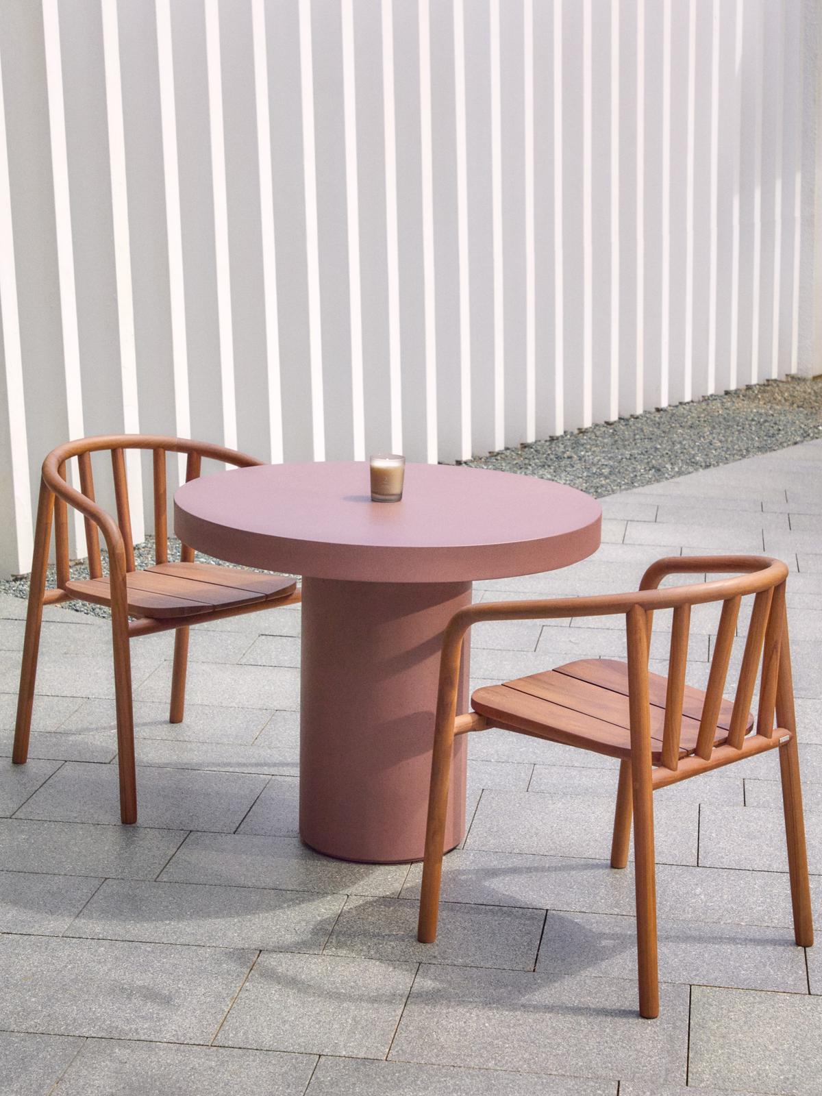 Aiguablava ronde tafel van terracottacement ⌀90 cm