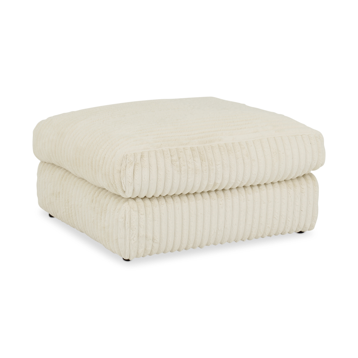 Poef PROSPERO Rib Ecru 105x105