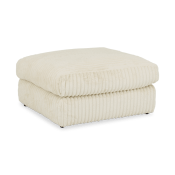Poef PROSPERO Rib Ecru 105x105 Poef PROSPERO Rib Ecru 105x105