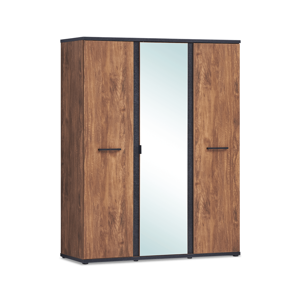 Kleerkast MATHIS Acacia/Black Concrete B164