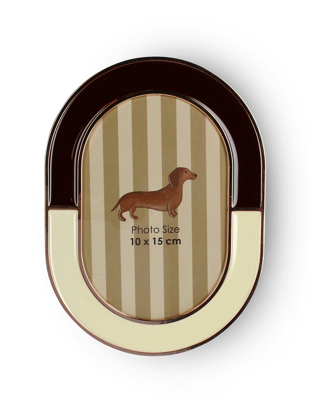 Fotokader ADWOA Ovaal Met. Beige/Bruin