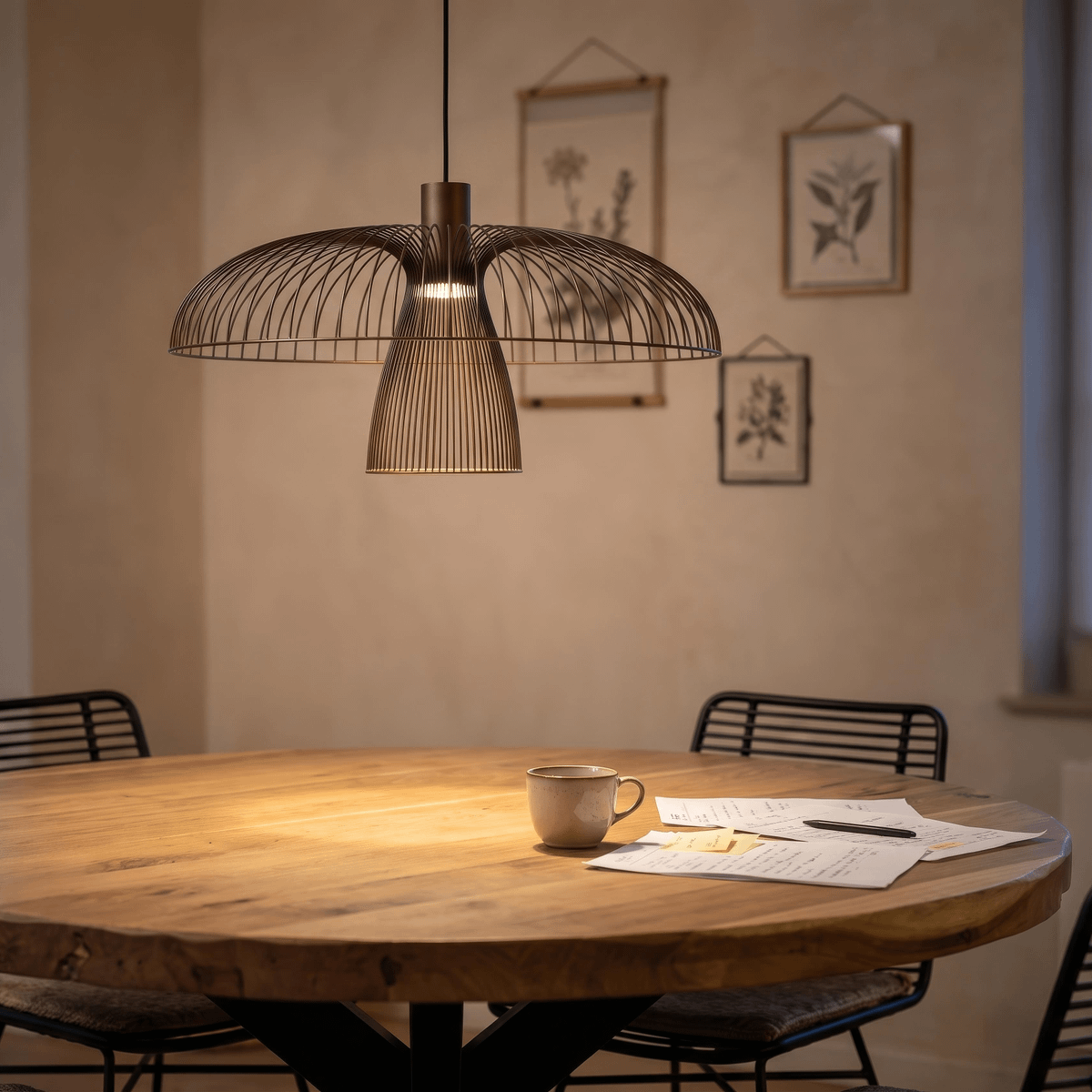 Hanglamp NIGELLA 1Del. Ø60 Koffie