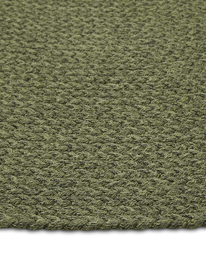 Groen rond tapijt Despas van synthetische vezels ⌀200 cm