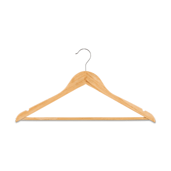 Kleerhanger Set van 8 JIV Hout Naturel Kleerhanger Set van 8 JIV Hout Naturel