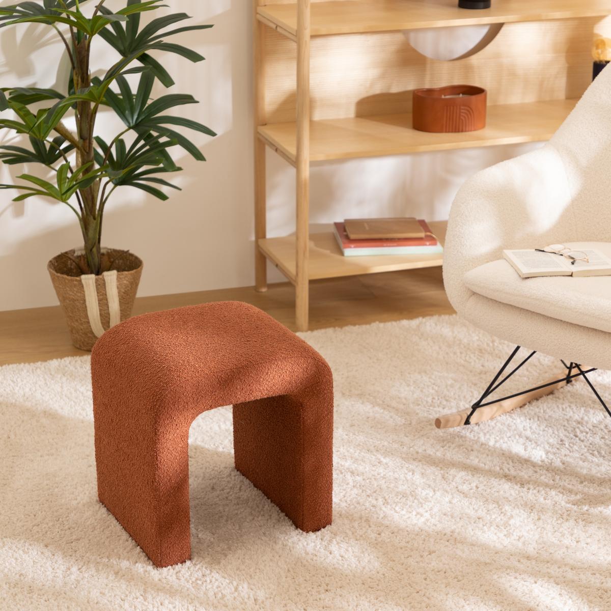 Pouf SEVGIR U-vorm Bouclé Terracotta