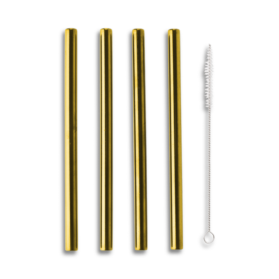 S/4 Cocktailrietjes RVS L Goud S/4 Cocktailrietjes RVS L Goud