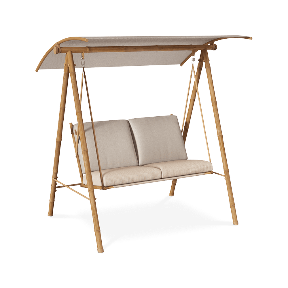 Schommelbank MODICA Houtlook/Beige