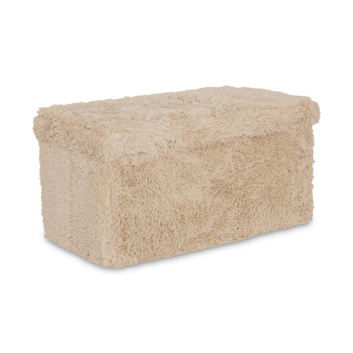 Opbergpouf DUVIO Fake Fur Beige