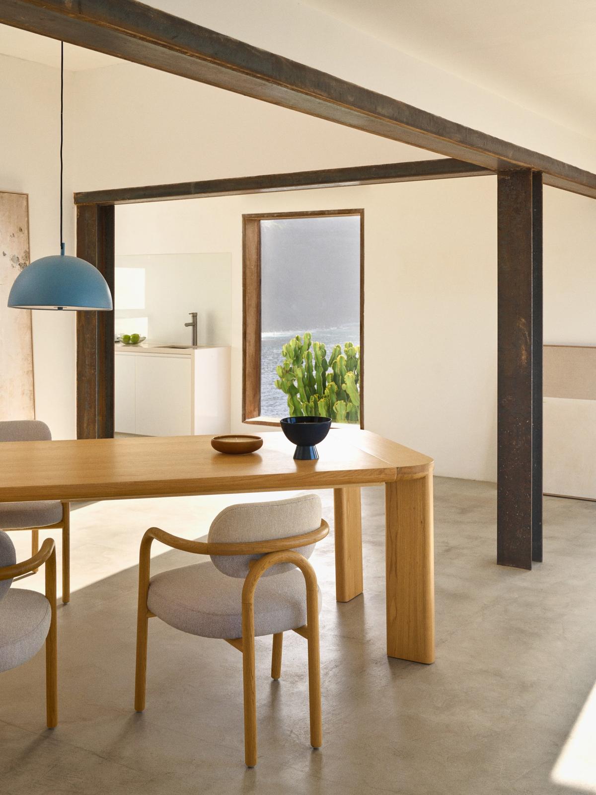 Uitschuifbare tafel Jondal van FSC 100% massief eikenhout en -fineer 200 (280) x 100 cm