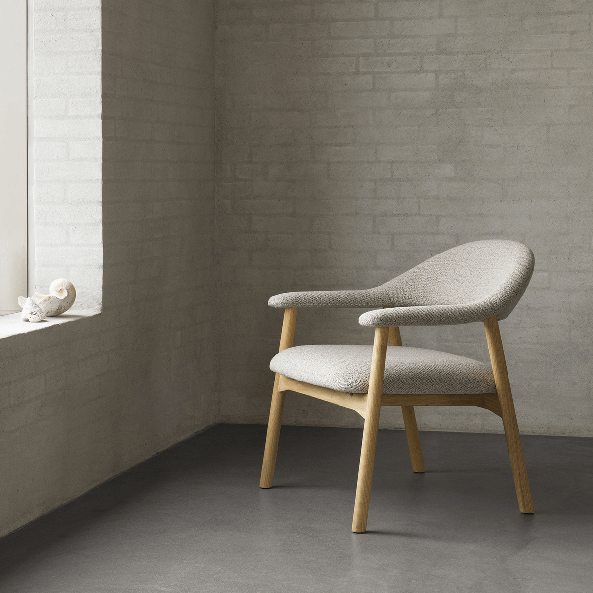 Fauteuil COLETTE Monza Beige - Poot Eik