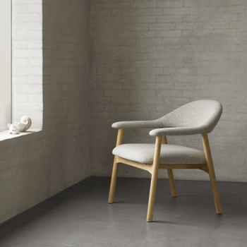 Fauteuil COLETTE Monza Beige - Poot Eik Fauteuil COLETTE Monza Beige - Poot Eik