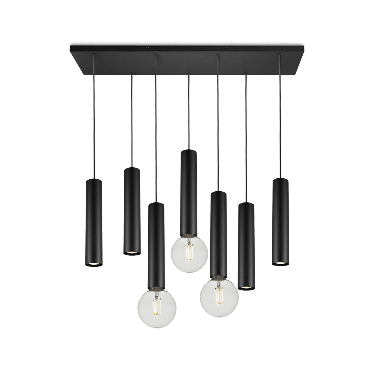 Hanglamp TABOO 7Del. Zwart