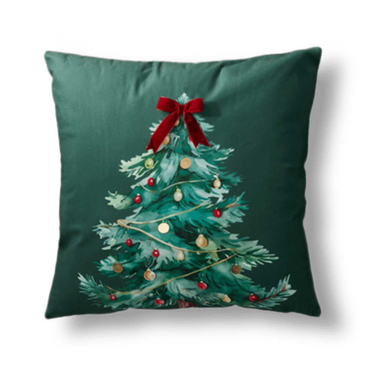 Kussen ADINDA Kerstkrans Rood/Groen Ass.