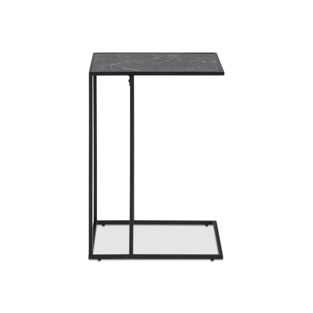 Bijzettafel RADDEL Mel. Marble/Metal Black Bijzettafel RADDEL Mel. Marble/Metal Black