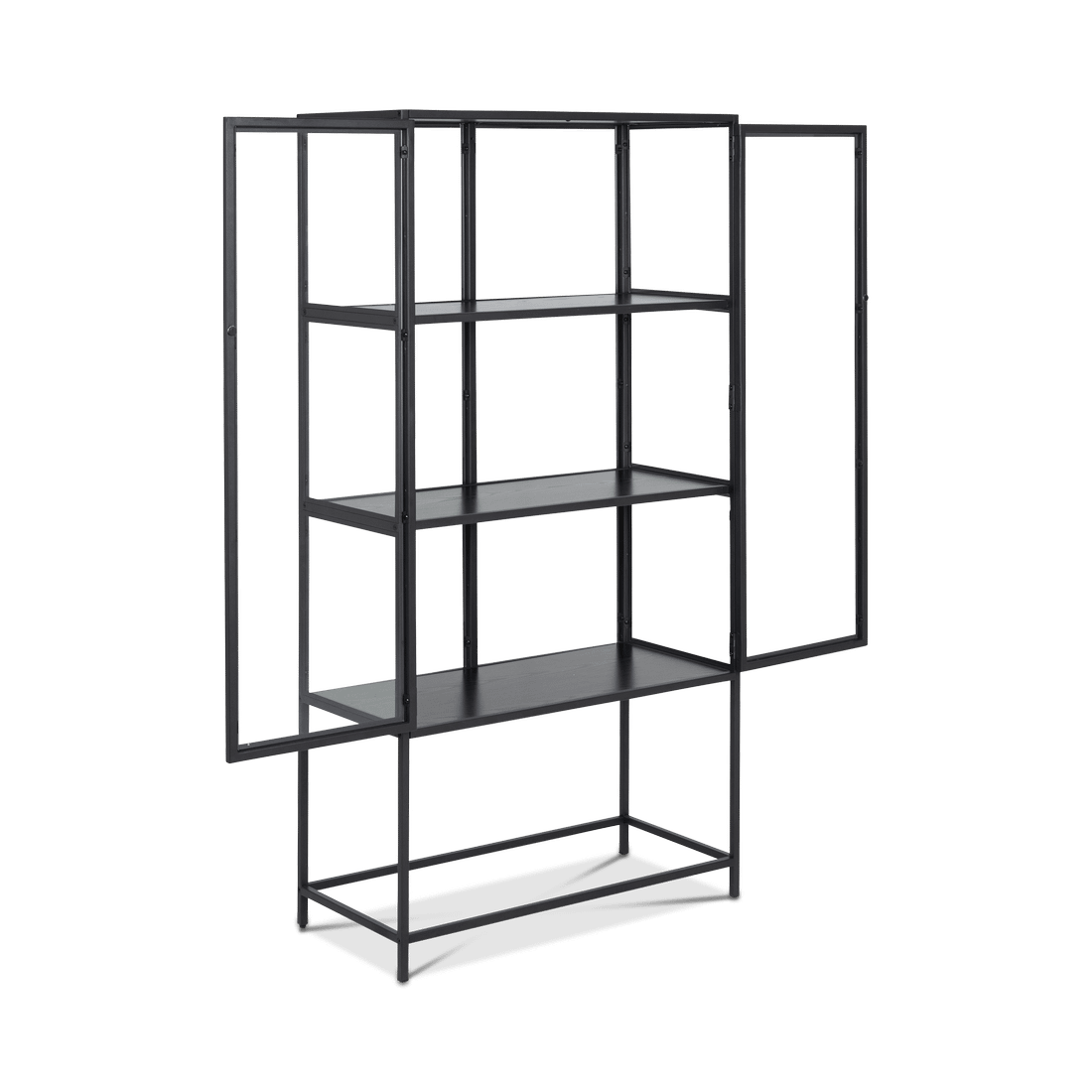 Vitrinekast BOKSKAP Ash Black B77 Vitrinekast BOKSKAP Ash Black B77