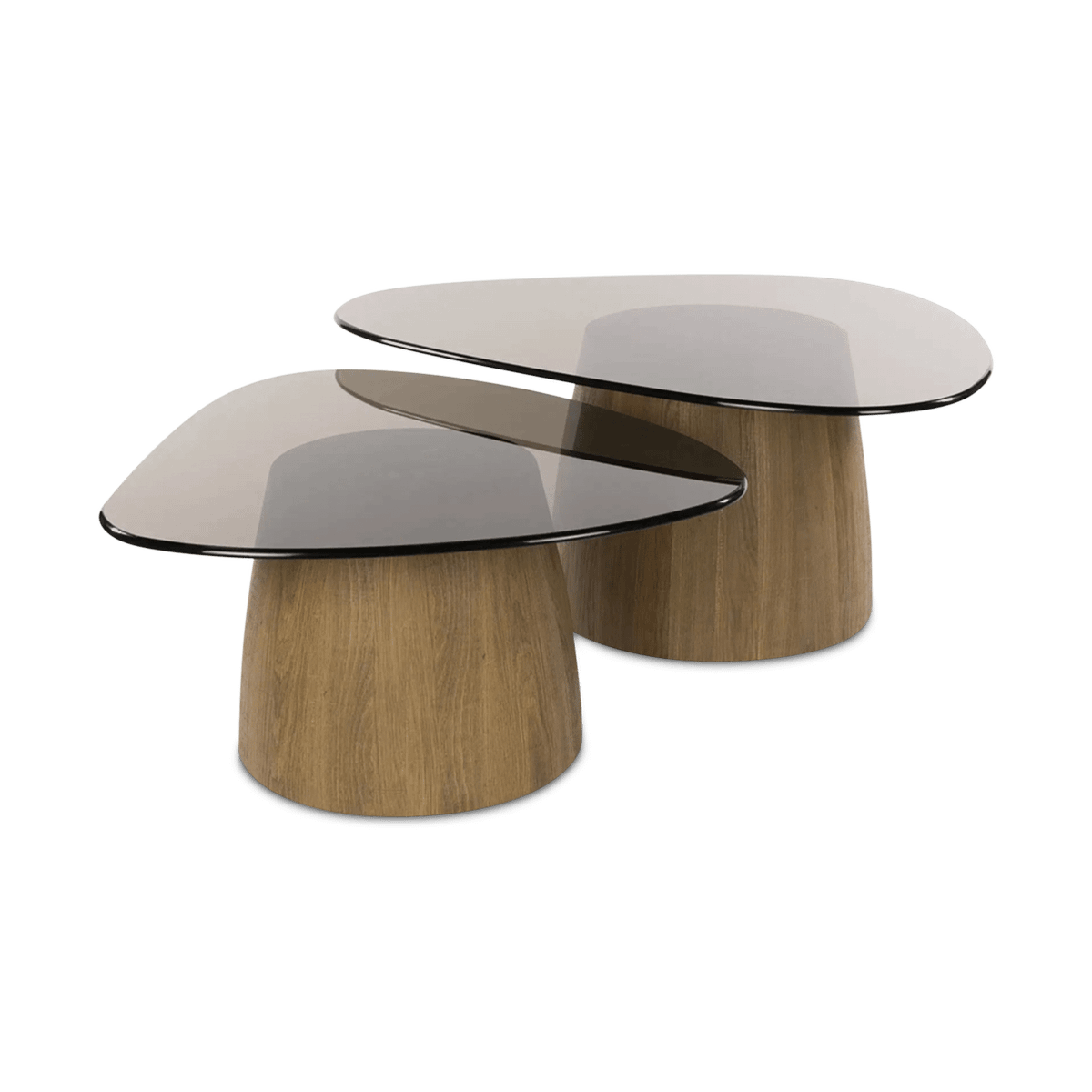 Salontafelset ARYAN Glas Driehoekig B91/B74