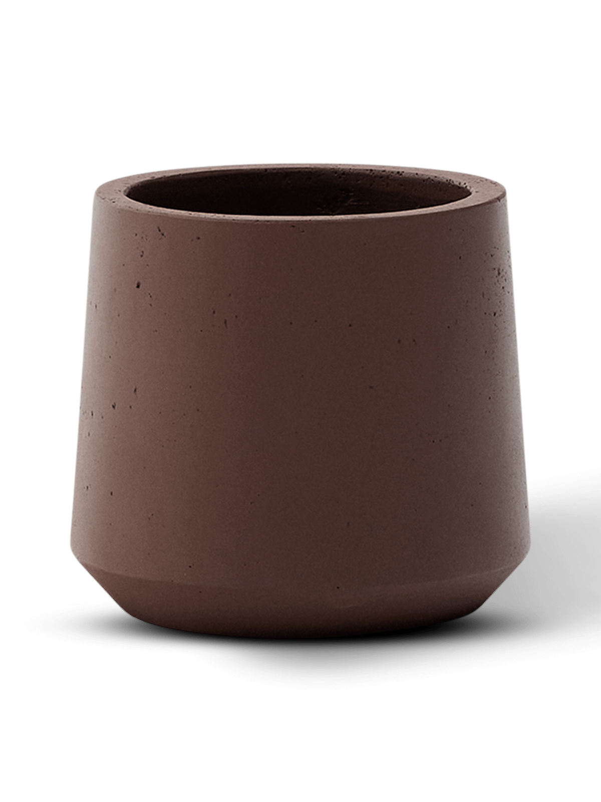 Calun donkerrode bloempot van cement ⌀32 cm