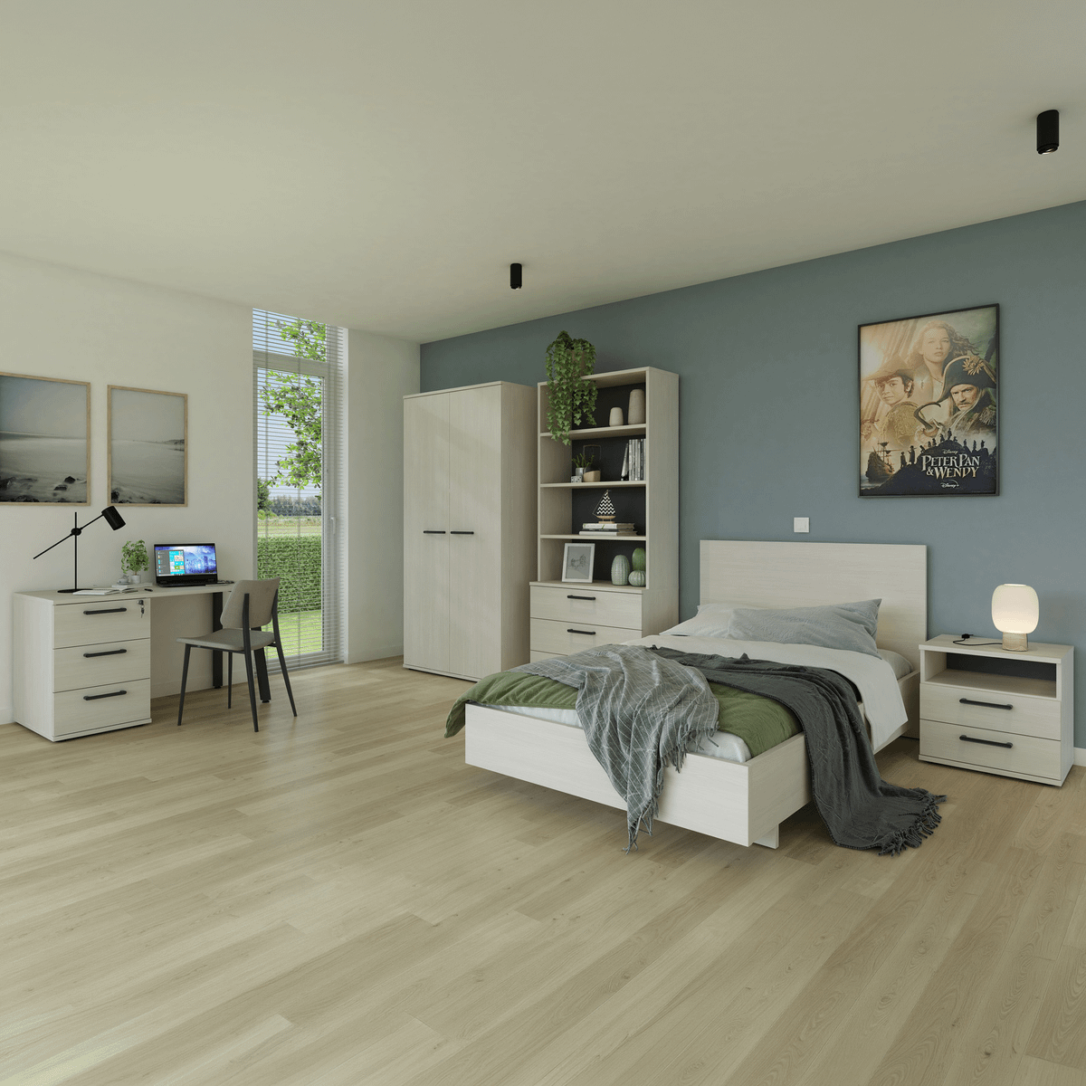 Bed LUNARA 90x200 Bolivar Wood