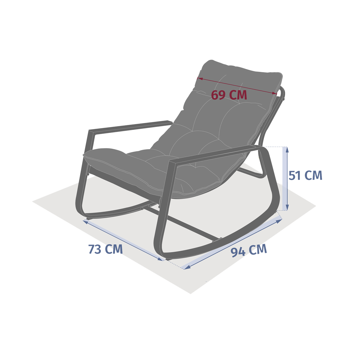 Schommelstoel PRETORO Laurier