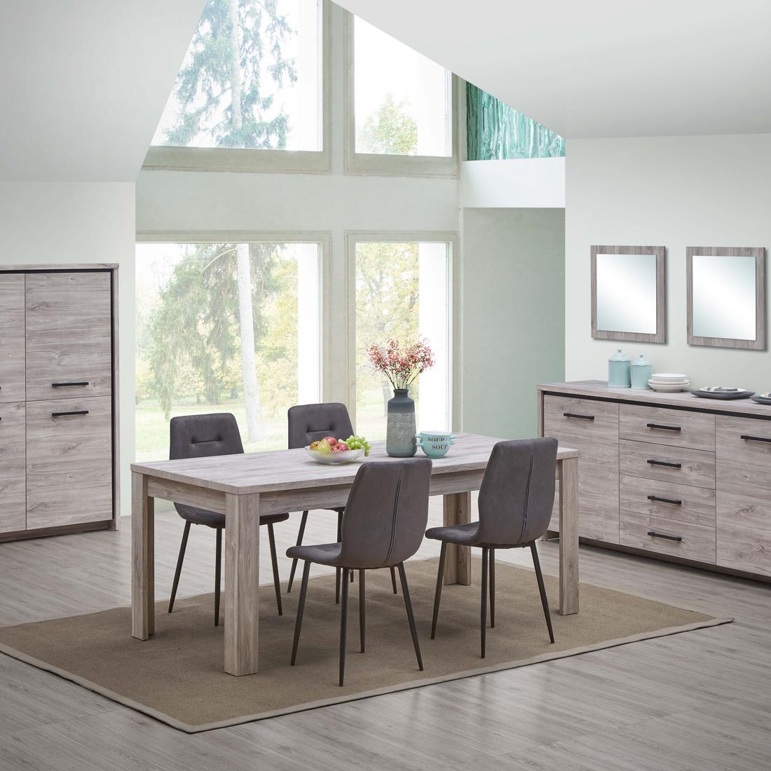 Eettafel SEDNA New Grey Oak 170x90 Eettafel SEDNA New Grey Oak 170x90
