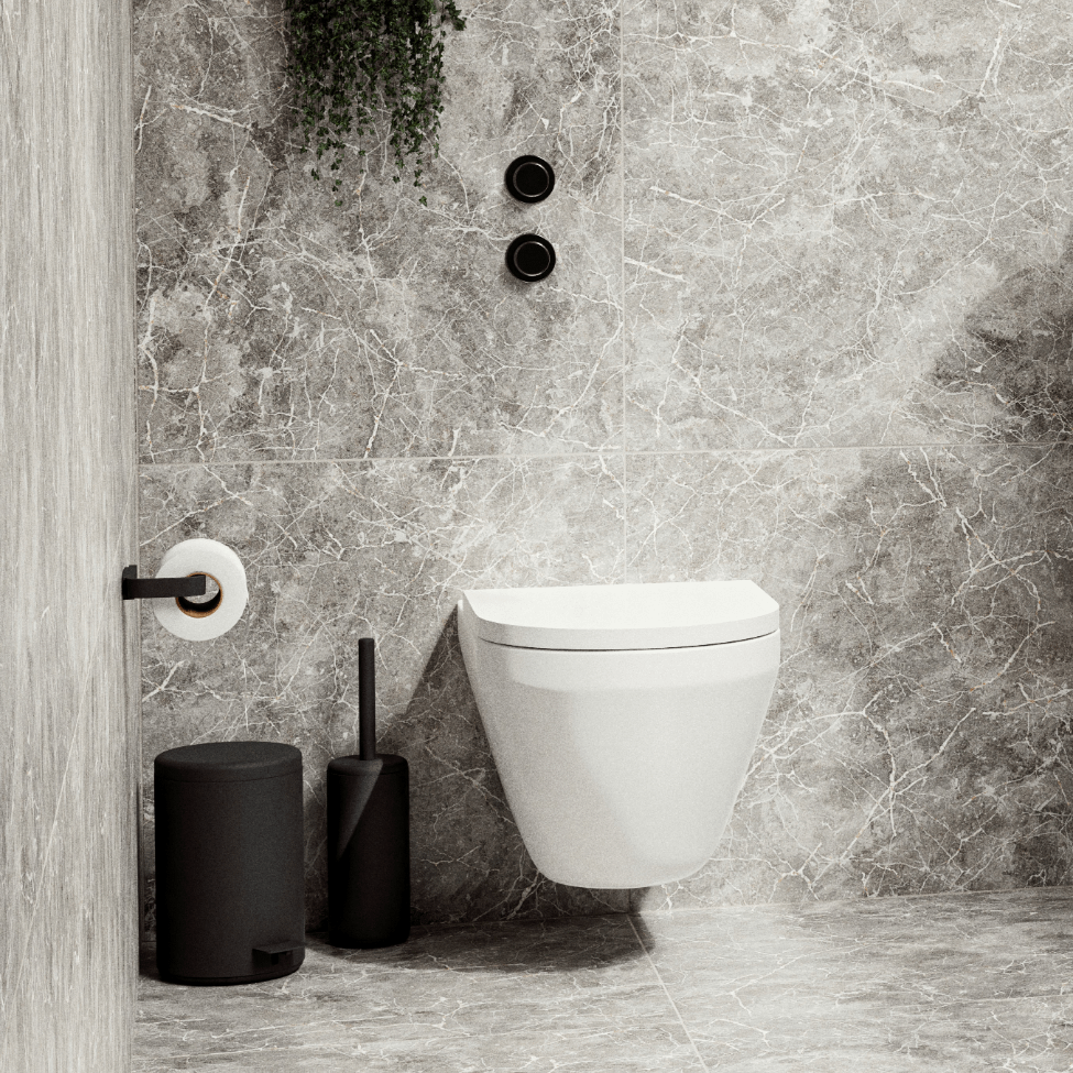 Wc-Rolhouder RIM Aluminium Zwart