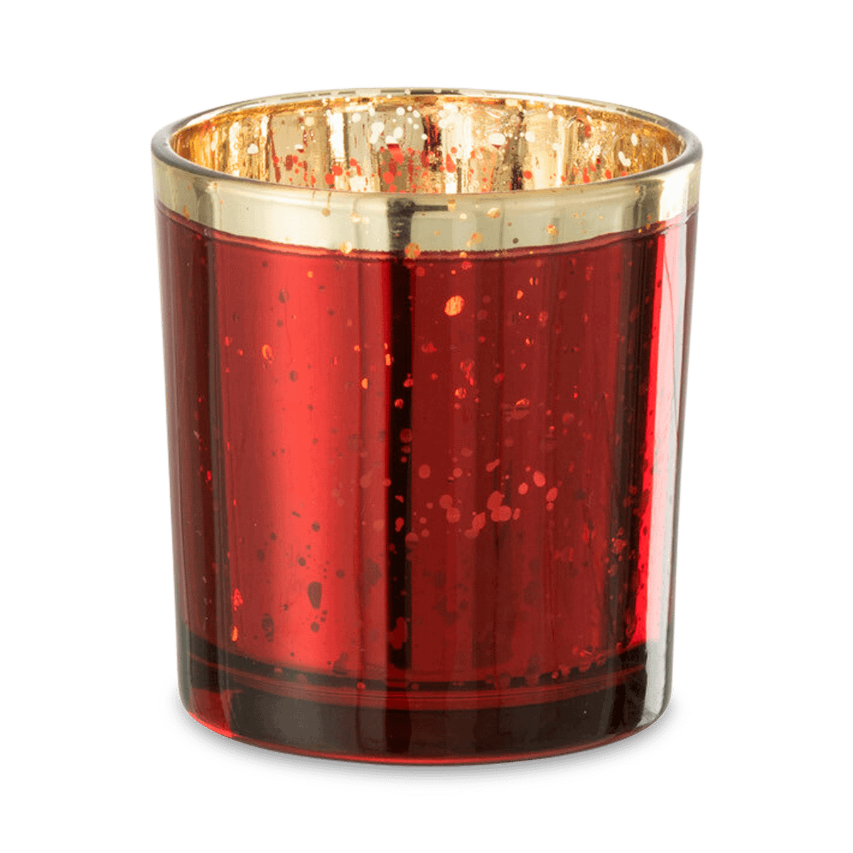 TL-Houder ROLI Glas Rood Rand Goud S