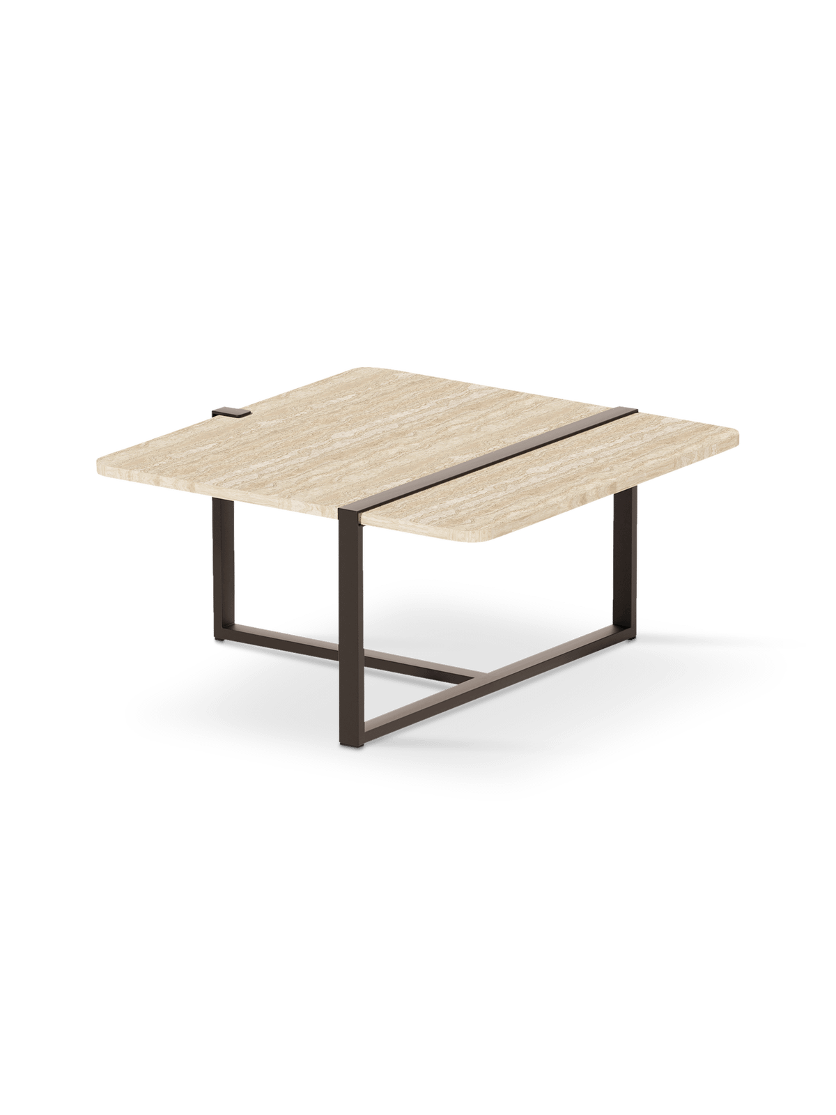 Salontafel Nivel Beige Travertijn 81 x 70 cm