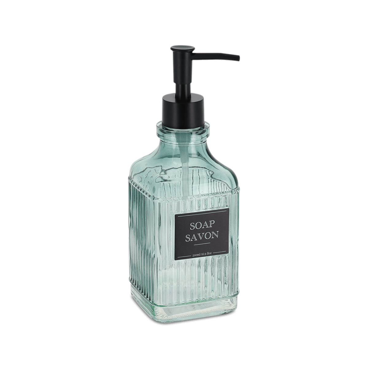 Zeepdispenser ELSELI 500ml Glas Aqua